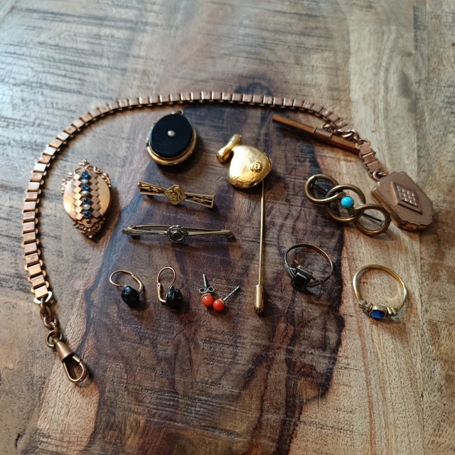 Lot De Bijoux Anciens Et Ethniques - Perles Marron - Vintage