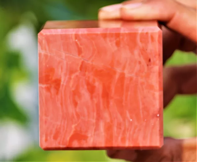 60MM Pink Bustamite Crystal Quartz Healing Energy Reiki Metaphysical Stone Cube