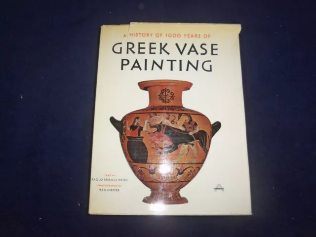 1961 History Of Greek Vase Painting Hardcover Book By Arias & Hirmer - R 1290T