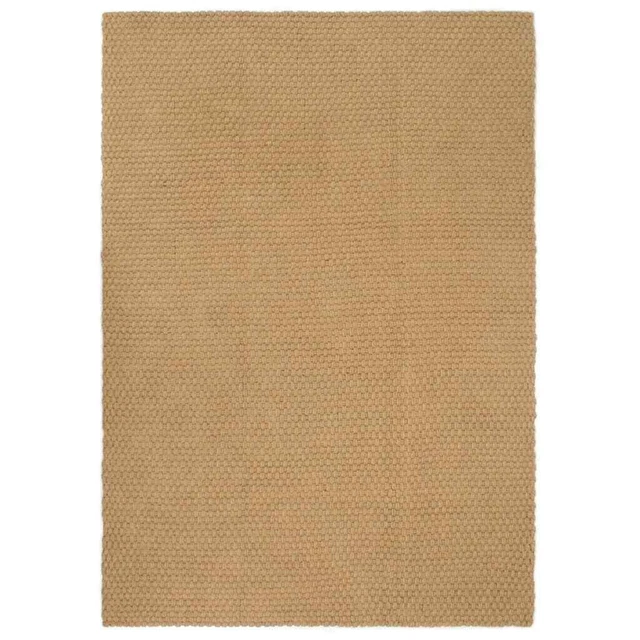 180x250cm Natural Rectangular Knit Pattern Jute Rug Floor Mat Living Room Carpet