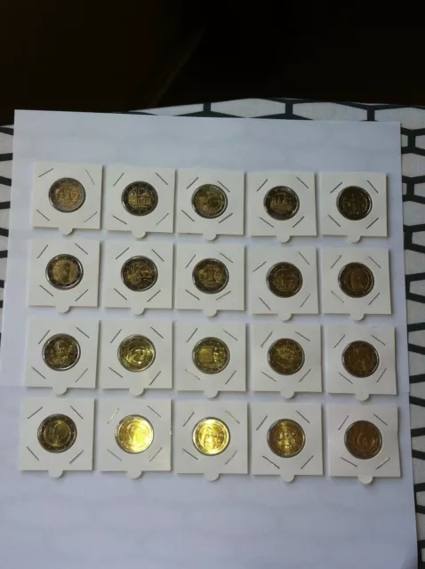 Lot 20 Pieces 2013 2 Euro Commemorative Neuves Emises Cette Annee