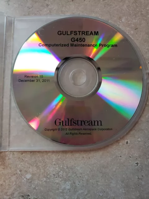 Gulfstream G450 Computerized Maintenance Program Revision 15 Disc