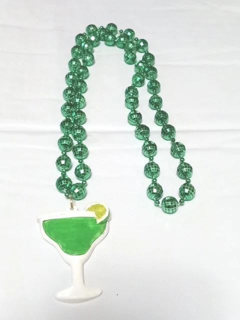 Mardi Gras Beads Margaritaville DISCO GREEN necklace SALT &Lime Mardi Gras Beads Margaritaville DISCO GREEN necklace SALT &Lime