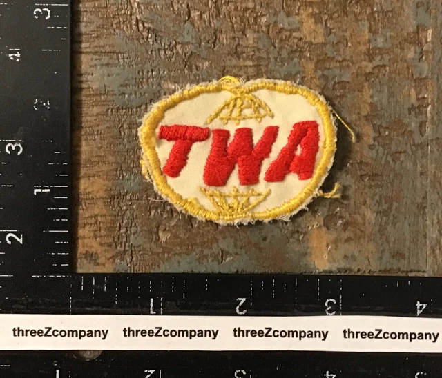 Vtg TWA Trans World Airlines Aviation Logo Patch Hand Stitched Rare