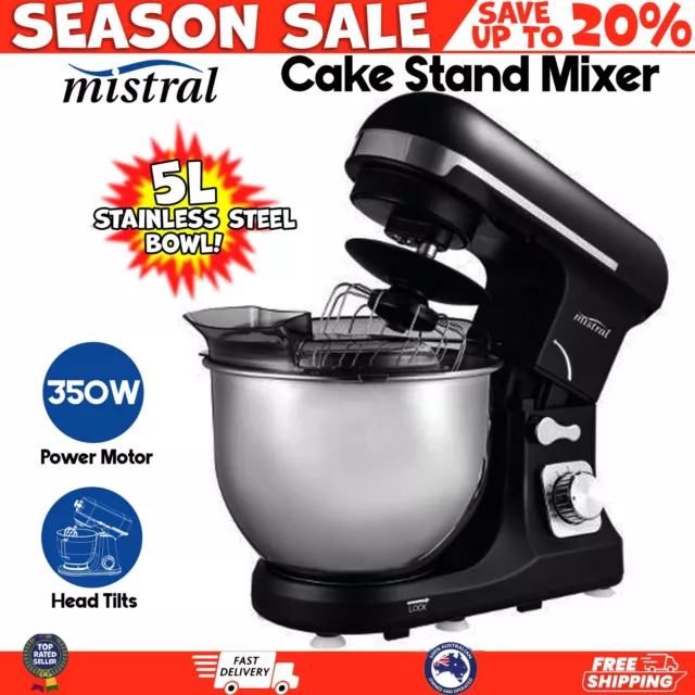 New Kitchen Stand Mixer Mistral 5L Electric Countertop Cake Stand Mixer