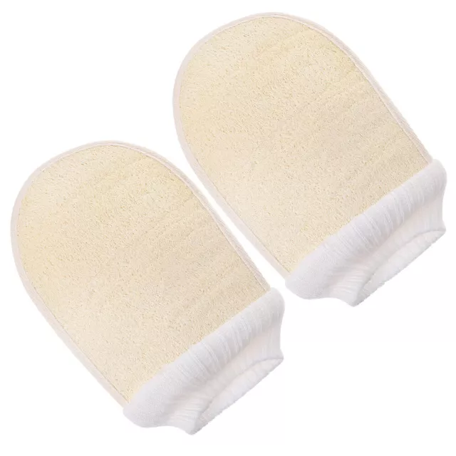 2 Pcs Asciugamani Da Massaggio Guanti Di Luffa Asciugamano Bagno