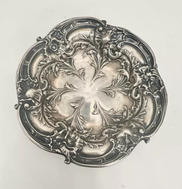 Sterling Silver Reed & Barton Antique Floral Scroll nut bowl candy Dish 4.5 oz