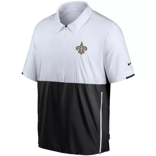 Nike Men’s New Orleans Saints Short Sleeve Sideline Coaches Jacket Large L NFL