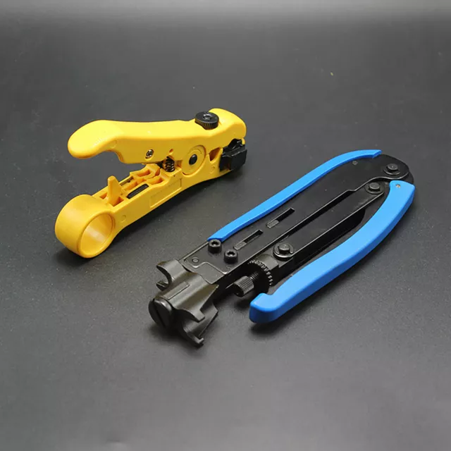 Rotary Coax Coaxial Cable Wire Cutter Stripping Tool Kits RG59 RG6 RG11 Stripper