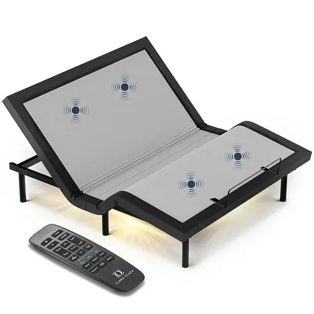 QUEEN Electric Adjustable Massage Bed, Adjustable Bed Frame W Remote
