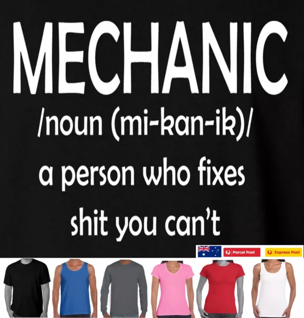 Mechanic t shirt tradie garage  Men's Aussie store cool Dad car Funny T-Shirts