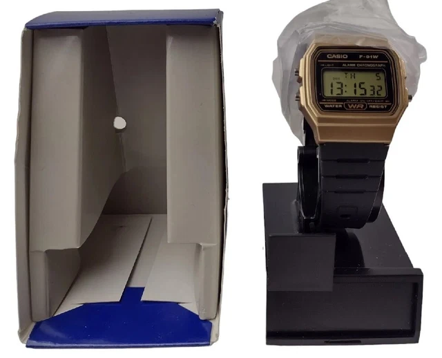 Casio Databank Men's Watch  F-91WM-9ACF, Alarm,Light, Chronograph, NEW/ OPEN BOX