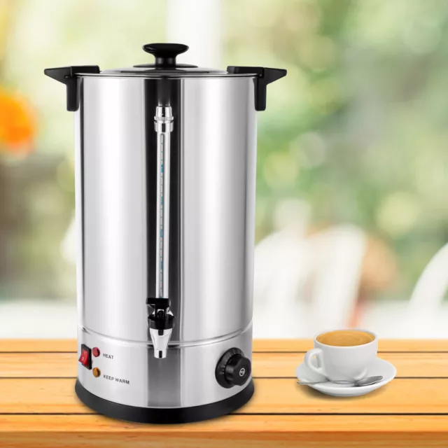 15L/3.96gal Coffee Urn Tea Maker Machine Hot Water Dispenser 1.4KW Commercial US