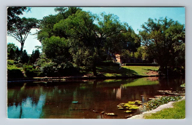 Columbus OH-Ohio, Ohio State University Mirror Lake, Vintage Souvenir Postcard