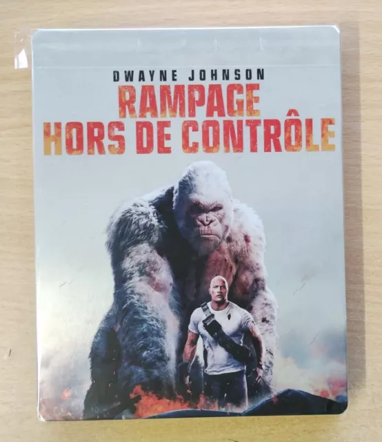 RAMPAGE , HORS DE CONTROLE 4K ultimate editon + 3D + Blu ray STEELBOOK