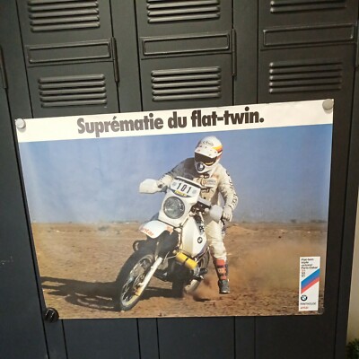 ANCIEN POSTER MOTO BMW Paris Dakar Affiche vintage EUR 19,00 - PicClick FR
