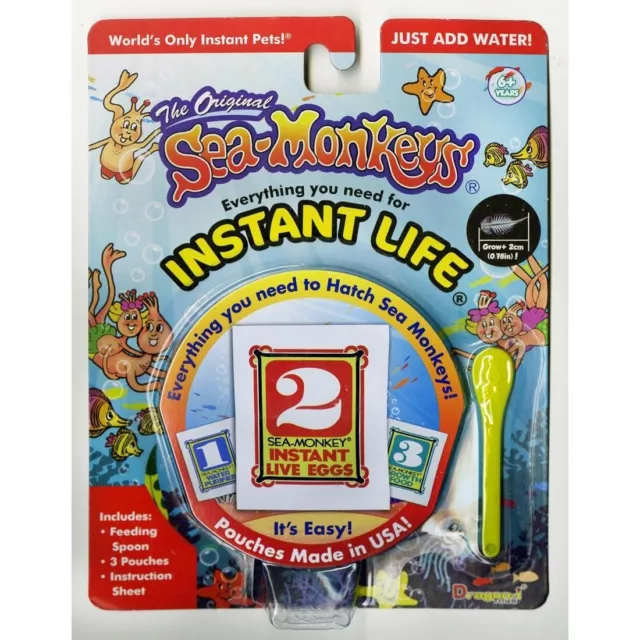 Instant Life AMAZING LIVE SEA MONKEYS Pet EGGS FOOD Aquarium Refill kit