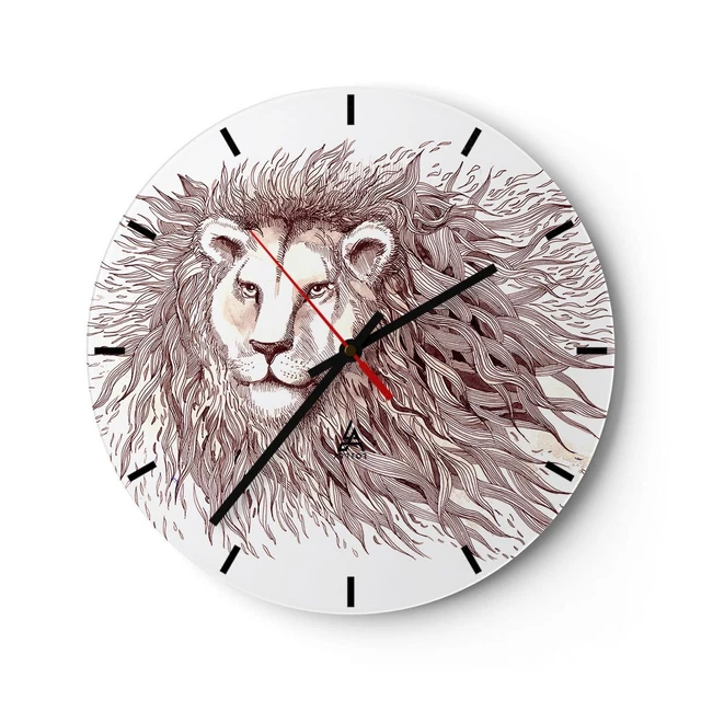 Horloge Murale Design Moderne Jungle Léopard Panthère 40x40cm Petit