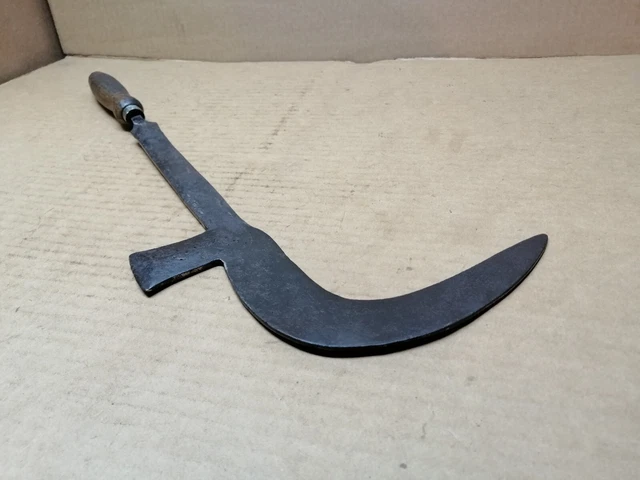 Vintage Antique Primitive Hand Forged Garden Tool, Farming Tool, Wrought Iron.