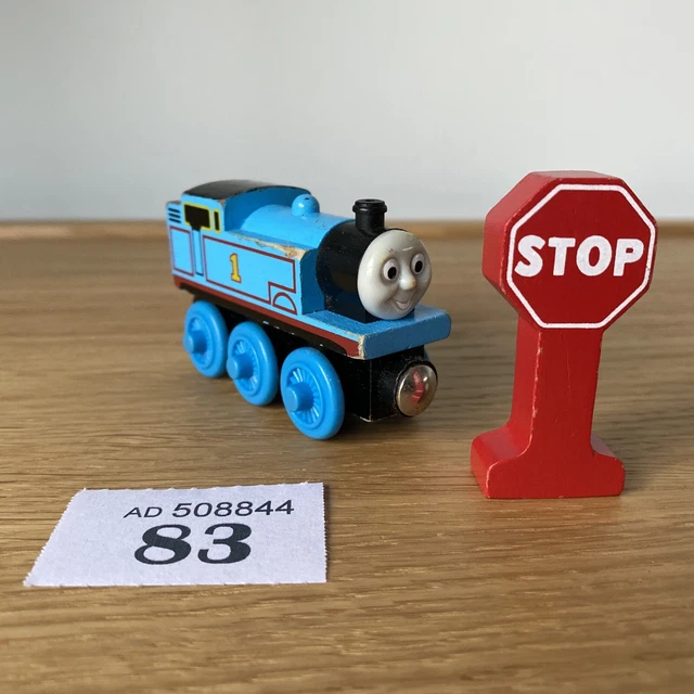Thomas's Sign WOODEN THOMAS ENGINE & STOP SIGN - Fits Brio Bigjigs etc. Wooden Train ...