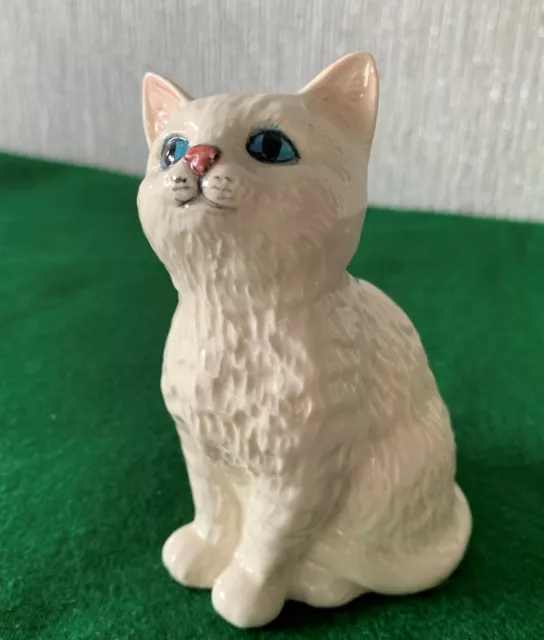 ROYAL DOULTON CAT PERSIAN KITTEN MODEL No. DA 128 WHITE GLOSS PERFECT 3