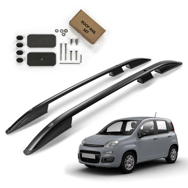Barres de toit transversales pour Fiat Panda Aircross 2014-20 90kg Alu Gris - Auto