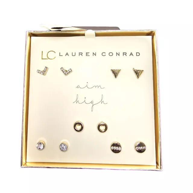 Lc Lauren Conrad Aim High Stud Earrings Nwt Gift Set