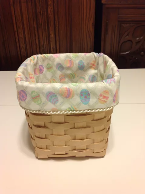 Easter Tall Tissue Basket Liner From Longaberger  Easter Egg Hunt Fabric