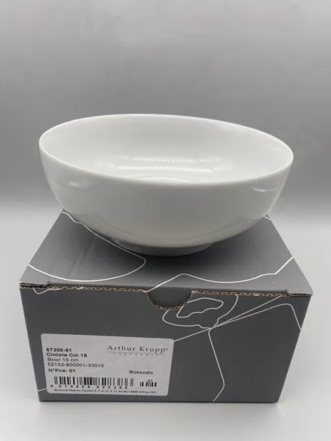 Arthur Krupp Porcelain Rotondo 67305-81 White Bowl 15 cm Germany  New *READ