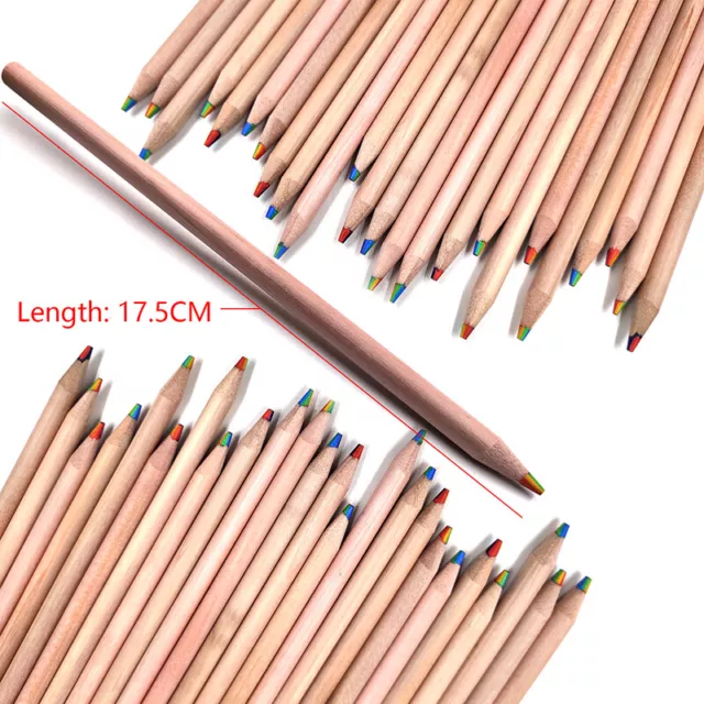 2Pcs 7 Colors Gradient Rainbow Pencils Adults For Art Drawing Coloring Sketching