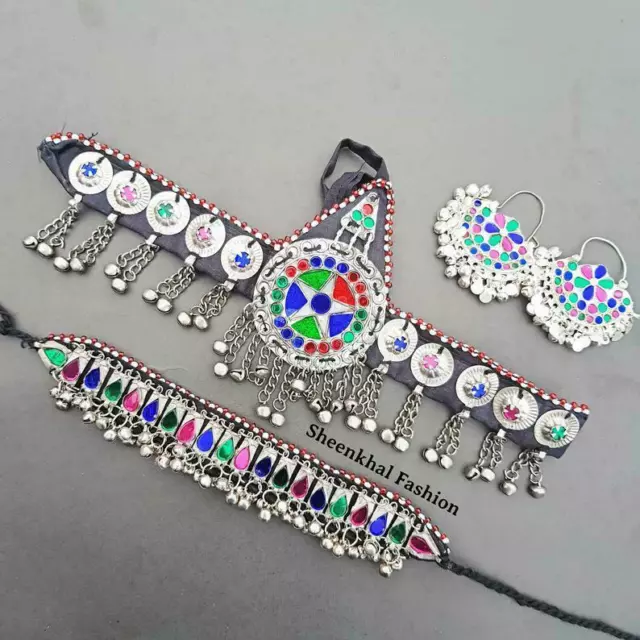 Ensemble de bijoux afghans traditionnels fabriqués à la main, bijoux...