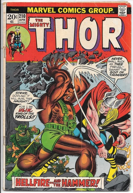 The Mighty Thor Comic Book #210 Marvel Comics 1973 VERY GOOD-
