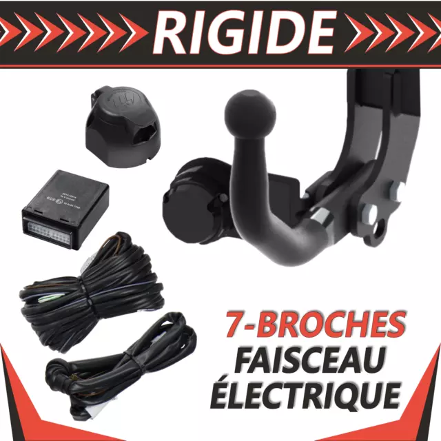 Attelage rigide pour Peugeot Expert 2 II (aussi L2) de 07+faisceau 7 broches