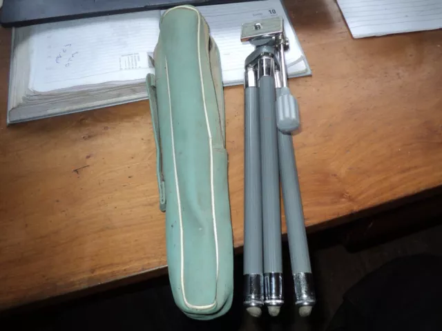 vintage camera tripod in origanal case