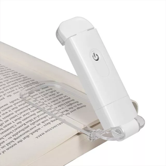 LED Clip On Book Reading Light Lamp USB Rechargeable Flexible Lights For Reading