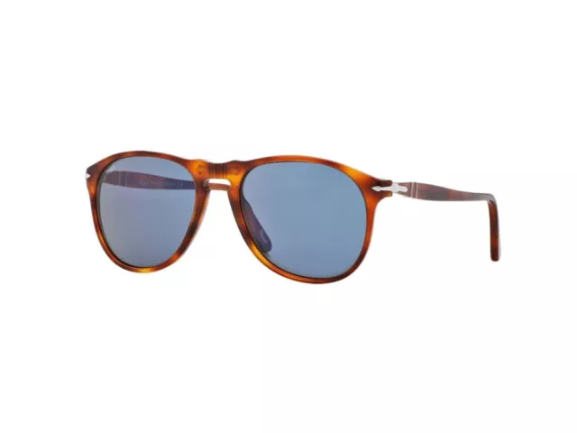 Lunettes de soleil PERSOL PO9649S havana terra di siena bleu 96/56