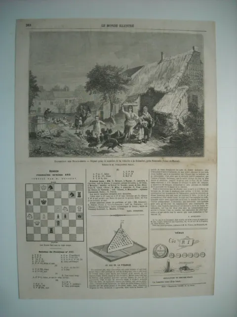 Gravure 1864. Beaux-Arts. Le Soir, D’apres Un Tableau De M. Amedee Baudit. Expl