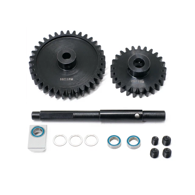 Set ruote anteriori CNC 45 Steel 1.5Mod 25T 35T Pinion Gear per 1/5 X-Maxx XMAXX4538