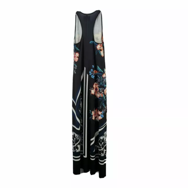 CLOVER CANYON Modern Romance Floral Print Racerback Maxi Dress Stretch Knit Sz S 2