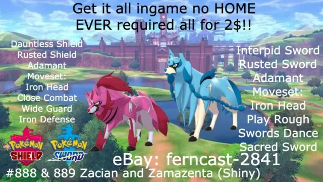 Pokemon Sword and Shield // ZACIAN ZAMAZENTA ETERNATUS 6IV -  Norway