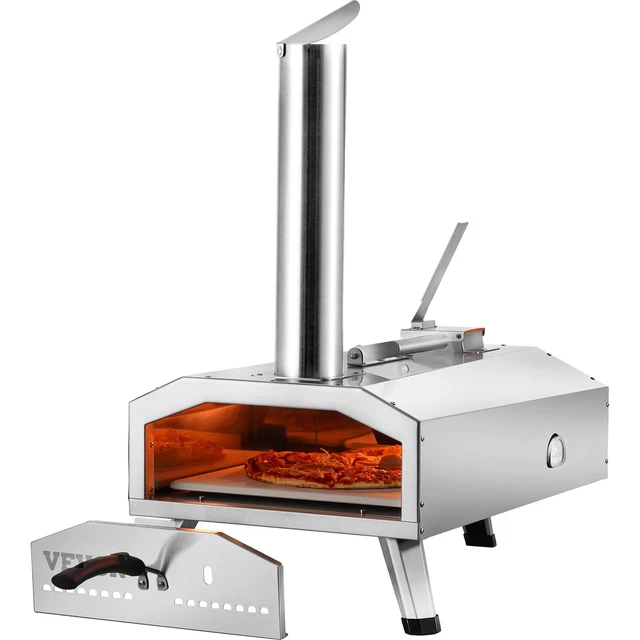 12& OUTDOOR PIZZA Oven Portable Wood Pellet Pizza Oven Stainless Steel