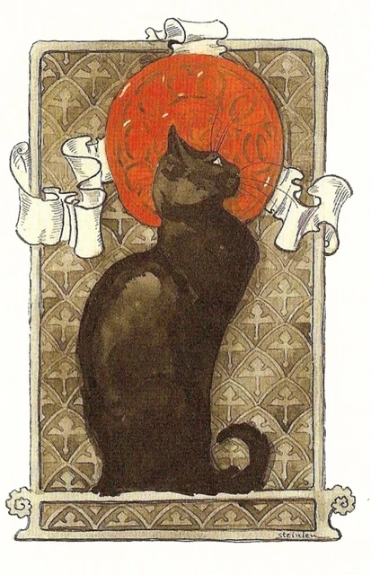 Cat [Art Nouveau] : Théophile Steinlen : circa 1896  :  Suitable for Framing