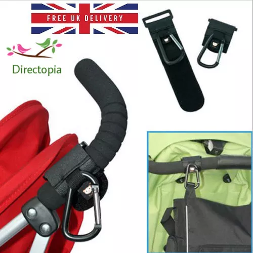 2 X Universal Buggy Pram Baby Pushchair Stroller Shopping Bag Clip Hook SL