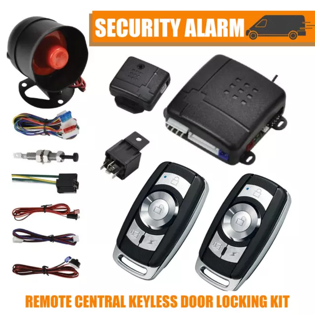 Car Vehicle Alarm Security Keyless System Immobilizer 2 Remote Control Universal