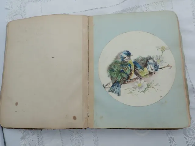 Victorian Drawing Album, 1899 Girl's Sketch Book, Original Drawings, Art Book