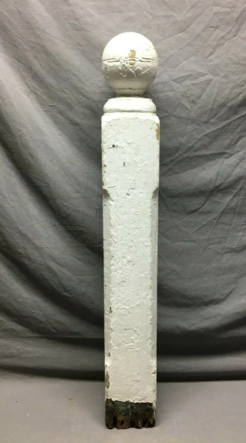 Antique Decorative Porch wood Newel Post Shabby 5x38 Old VTG Staircase 217-21B