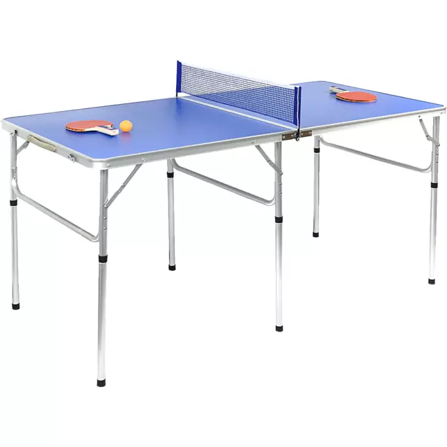 NNEDSZ 152cm Portable Tennis Table, Folding Ping Pong Table Game Set