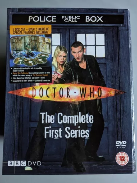 Doctor Who - Complete First Series 5 disc DVD set TARDIS collectors edition  BBC