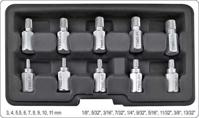 Schraubenlöser Linksausdreher Vielzahn-Schraubenausdreher-Set Torx Satz 10tlg.