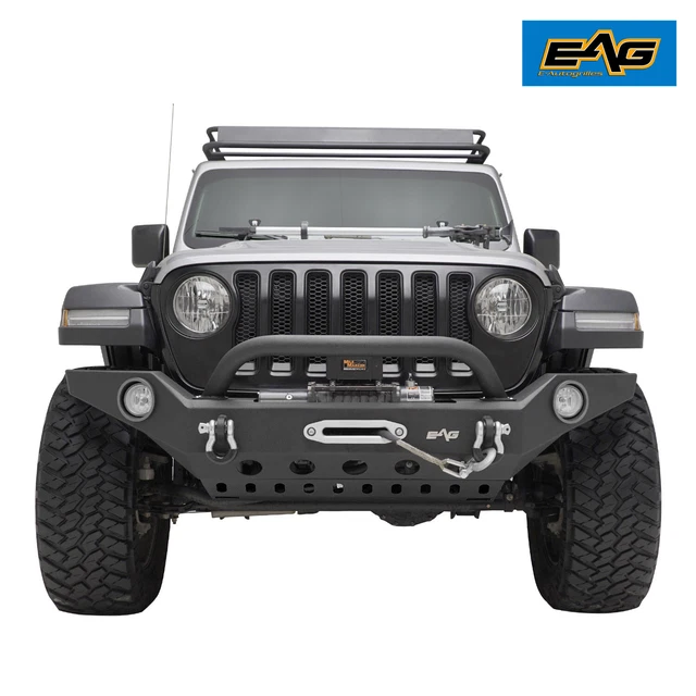EAG FRONT BUMPER with Lower Skid Plate Fit 1822 Jeep Wrangler JL 759.